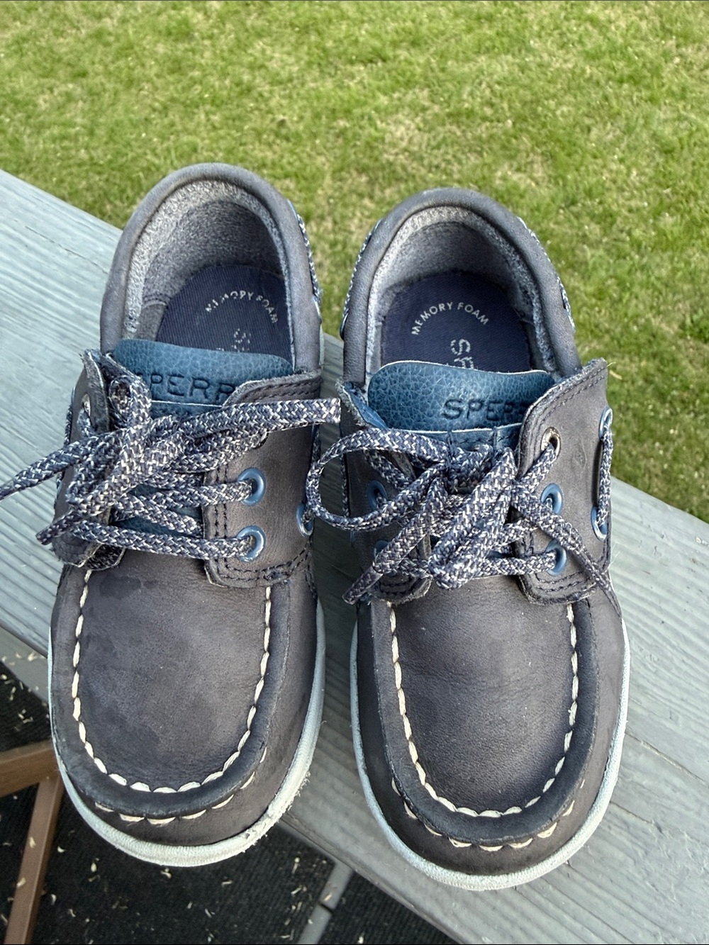 Sperry Toddler Boys Leather Slide Loafers (Size: 9M)(EUC)